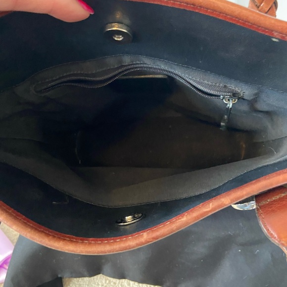 Brighton Black and Brown Leather Tote - Picture 3 of 6